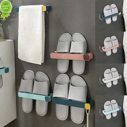 Hole-free Shoe Rack Bathroom Slipper Non-Punched Wall-Mounted Shoe Hook Toilet Storage Wall Rack Useful Space-saving Shose Rack