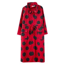 Blends 2023 Autumn Winter Oversized Polka Dot Long Trench Coat for Women Clothes Stand Collar Drawstring Fashion Casual Loose Outerwear