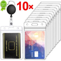 New 10/1PCS PVC Credit Card Holder Protector Sleeve Waterproof Transparent Bank Card Organizer Cover Card Home Office ID Card Bag