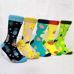 Sexy Socks Fashion women men socks classic cartoon fruit strawberry watermelon lemon pomegranate orange watermelon Harajuku fun Stocking