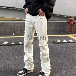 Men's Jeans Y2k Ripped Jeans Men Goic Hip Hop Streetwear Vintage Women's Jeans Baggy Korean Denim Pants Straight Trousers For Men Punk J230814