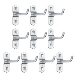 Kitchen Towel Hooks DRELD 10PCS 50MM Tool Hanging Hook Metal Display Rack Shop Good Shelf Thickening Hole Plate Household 230625