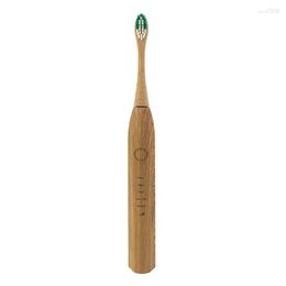 Bamboo Electric Toothbrush Waterproof Ultrasonic Automatic Tooth Brush With 3 Soft Head Oral Hygiene Clean