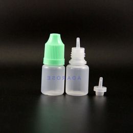 Lot 100 Pcs 5 ML FREE Shipping LDPE Plastic Dropper Bottles With Child Proof Safe Caps and Tips long nipple Eqwje