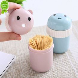 New Cute Toothpick Container Dispenser Toothpick Holder Fruit Fork Kitchen Living Room Toothpick Storage Boxes Table Decoration