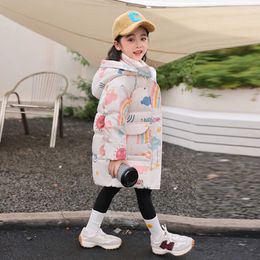 Girls' Down Jacket, Medium Length 2022 girls Winter Clothes, New Korean Version, Children's Thickened Westernised Windproof Coat set