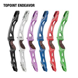 Bow Arrow Topoint Endeavour 25" ILF Recurve Bow Handle Right Left Hand 6 Colour Takedown Grip Competition Sports Hunting Shooting Bow RiserHKD230626