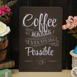 Novelty Items 30*20 cm Metal Poster Coffee Sign Wall Art Decor Rustic Plaque Bar Cafe House Home Decor 230625