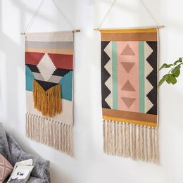 Wall Stickers Boho Hanging Tapestry Fabric Home Decoration Accessories Watt-hour Meter Box Cover Dormitory el Wall Aesthetic Blanket Decor 230625