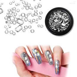 Nail Art Decorations Jewellery Drill Mixed Luxury Square Diamond Flat Shaped Foil Transfer Tech Organisers And Storage