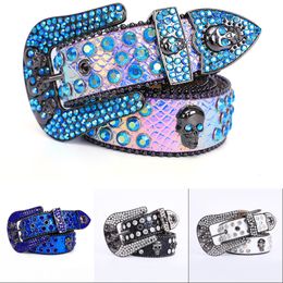 Thick women belts letter crystal designer belt for women party shiny black exaggerate hiphop cinturon special street adjustable skull bb belts attractive YD024 E23