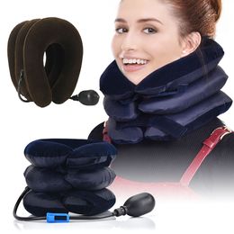 Pillow UShape Inflatable Travel Aeroplane Neck Soft Cervical Massage Car Head Rest Air Cushion 230626