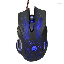 Mice 6 Button 5500 DPI LED Optical USB Wired Gaming PRO Mouse Computer For PC Laptop 6A30 Drop 1 Rose22
