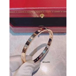 Hot Boutique Internet celebrity Edition 18K Rose Gold Plated Screw Love Nail Bracelet Mesh Red Simple Luxury Korean Women's S