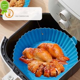 New Pizza Chicken Basket Mat Silicone AirFryer Pot Air Fryers Oven Baking Tray Fried Square Round Replacemen Grill Pan Accessories