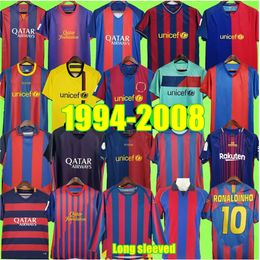 Barcelona Retro Soccer Jerseys 2003 2004 2005 2006 2007 2008 2009 2010 2011 2012 2014 15 100th vintage Short sleeve Retro football shirt T RONALDINHO A.INIESTA