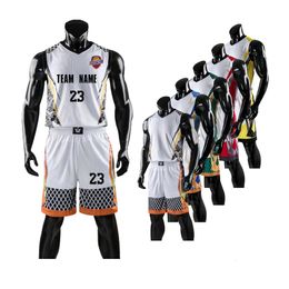 Other Sporting Goods Sublimation Blanks Basketball Jersey Sets for Men Women Kids Personalised Custom Quick dry Team College Uniform Cloth 230626