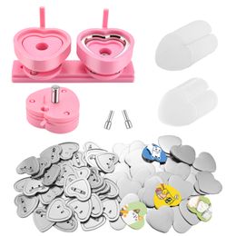 Craft Tools Heart Shape 58mm Badge Pin Button Maker Die Mould Making Punch Press Machine Mould DIY Dies Moulds 230625