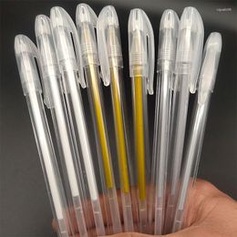 9Color Gel Pen Metallic Silver White Markers Student Writing Drawing DIY Graffiti Pens Cute School Stationary Supplies