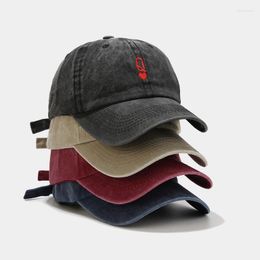 Ball Caps Vintage Washed Cotton Baseball Hat Adjustable Unisex Summer Fashionable Denim Plain Twill