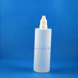 120 ML 100PCS/Lot Plastic Dropper Bottles Tamper Proof Thief Safe Squeezable E cig Juice with fat nipple Atvlm