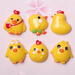 Charms Mini Order 10pcs Kawaii Animal Chick Resin Cabochons DIY Jewellery Findings Ornament Accessories Gilr Hair Bow Centre Clip