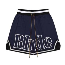 Rhude Basketball Shorts Mesh Breathable Sport Designer Shorts Fashion Brand Rhude Shorts Elastic Oversized Loose With Pocket Rhude Mens Womens Shorts 520