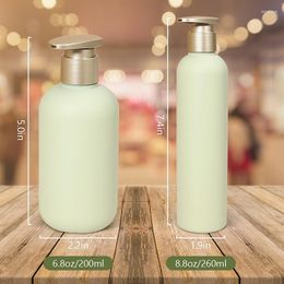 Storage Bottles 200/260/300/400ml Squeeze With Flip Cap Refillable Plastic Pump Travel For Creams Lotion Shampoo Conditioner