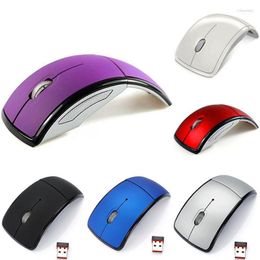 Mice Wireless Mouse 2.4G Foldable Travel Notebook Mute Cordless Mini USB Folding Receiver For Laptop PC Desktop1 Rose22