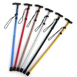 Adjustable Walking Poles Trekking Poles Aluminium Alloy Metal Foldable Cane Crutches Pole For Elderly People Hiking Stick