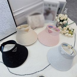 Top Empty Caps For Women Men Sun Hat Designer Cap Casquette Visor Hats Women Bucket Hat Travel Sparkling Cap Summer Outdoor SunHat Caps