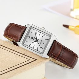 Women's Watches WWOOR Simple Top Brand Luxury Square Women Watches Leather Quartz Small Dial Ladies Wrist Watch Gift For Women Montre Femme 230626