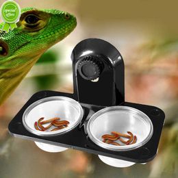 Reptile Tank Insect Spider Nest Snake Gecko Food Water Feeding Bowl Terrarium Breeding Box Holder Dish Wall-mounted Food Basin