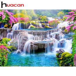 Stitch Huacan 5d Diy Diamond Painting Kit Landscape Diamond Embroidery Mosaic Waterfall Children's Room Decor