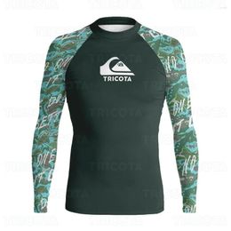 Women's Swimwear Men Rash Guard Long Sleeve Swimsuit Sun Protection Surfing Shirts Diving Tops Water Sports Beach Quick Dry Surf Clothes