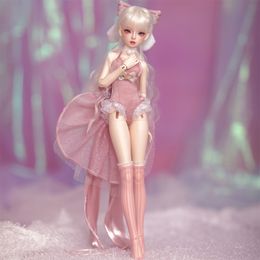 Dolls Heardind bjd Ball Jointed Doll 14 MSD minifee Pink Forest Fairy Rabbit Resin gift of Girls Fantasy Angel 230625