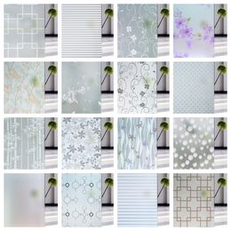 Wallpapers Window Film Privacy Stained Glass Frosted Opaque Clings Sun Blocking Vinyl Stickers for Door Home Office 230625