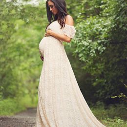 Dress Trailing Dress Maternity Photography Props Pregnancy Dress Photography Clothes for Photo Shoot Pregnant Dress Lace Maxi Gown