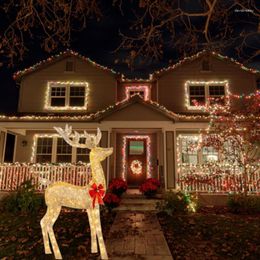 Table Lamps 3 Pieces Lighted Christmas Deer Family Set Outdoor Yard Decorations Acrylic Board With LED Lights Decor