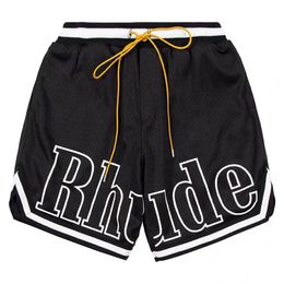 Rhude Basketball Shorts Mesh Breathable Sport Designer Shorts Fashion Brand Rhude Shorts Elastic Oversized Loose With Pocket Rhude Mens Womens Shorts 791