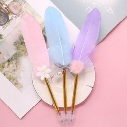 Multicolor Retro Quill Dip Pen Turkey Feather Sets Oblique Gel Gift Writing Tools Office School Supplies