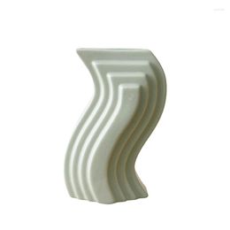 Vases Creative Modern Simple Lines Ceramic Vase Decoration Living Room Dry Flower Arrangement Device