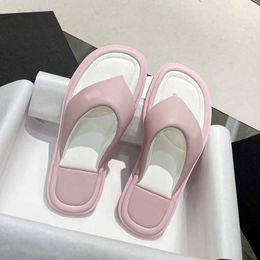 Designer Candy Color Slippers Summer Bread Sandal Comfort Slides Luxury Women Sandal Fashion Flat Bottom Flip-Flops Leisure Beach Shoes Slipper With Box NO357