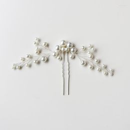 Hair Clips 4PCS Silver Color Pearl Pins Women Jewelry Accessories Wedding Ornament Head Decoration For Girls Gift