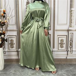 Ethnic Clothing Abaya Kaftan Dubai Eid Muslim Dress Caftan Marocain Abayas For Women Turkey Jilbab Islam Clothes Ramadan Satin Long Dresses