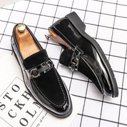 Boots New Men Dress Shoes Shadow Patent Leather Fashion Groom Wedding Shoes Men Italian Style Oxford Shoes Big Size 48
