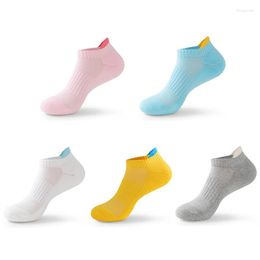 Women Socks 1 Pair Solid Color Athletic Sport Ankle Boat Outdoor Basketball Bike Running Breathable Quick-Drying Low Tube