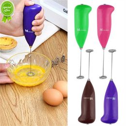 New 1Pcs Milk Drink Coffee Whisk Mixer Electric Egg Beater Frother Foamer Mini Handle Stirrer Practical Kitchen Cooking Tools