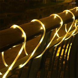 Strings DC24V/ Battery/ Solar Rope String Lights Outdoor Copper Wire Fairy Garland Waterproof Tube Light For Home Garden Patio
