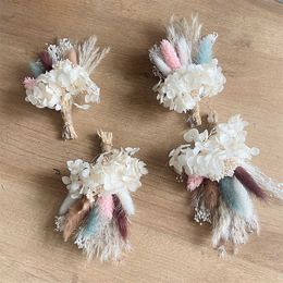 Dried Flowers Mini Grass Bouquet Cake Decorations DIY Wedding Topper Bedroom Decor Aesthetic Decorative Home Accessories